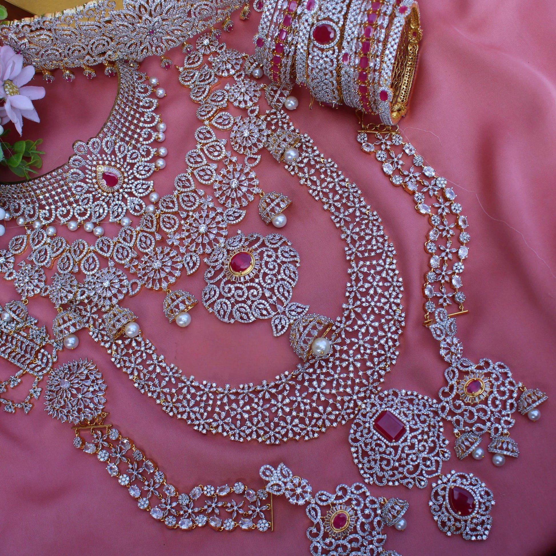 Jewellery Austrian Diamond Necklace Combo for Women