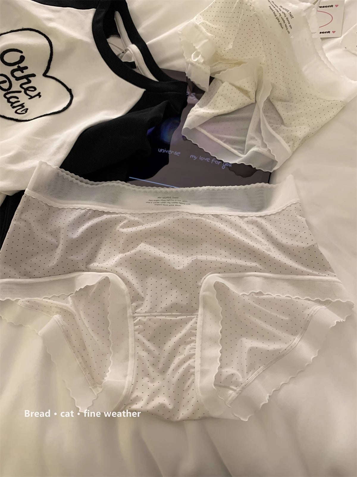 Dotted Ice Silk Buttermilk Panties