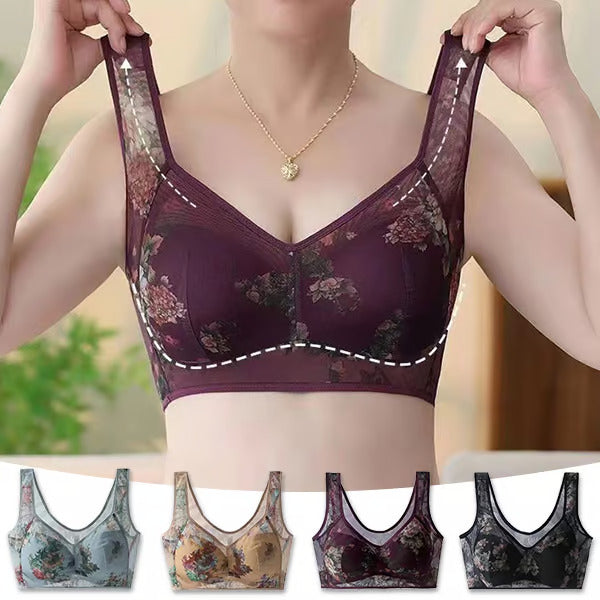 Ice Silk Lace Cooling Comfort Wireless Bra