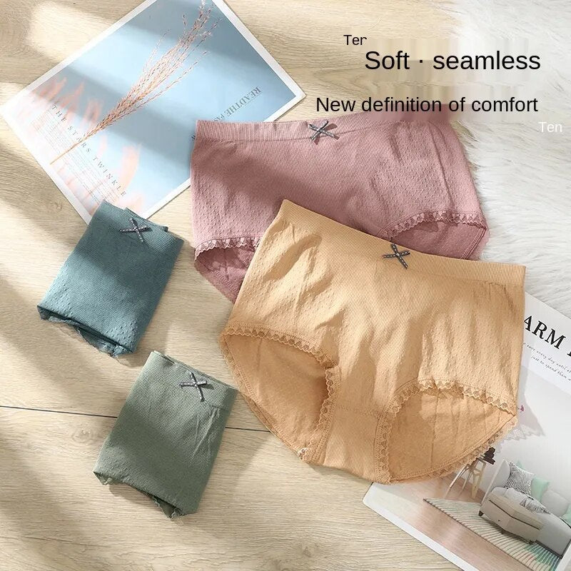 LaceyBreeze Mid-Waist Breathable Panties - Assorted Colors