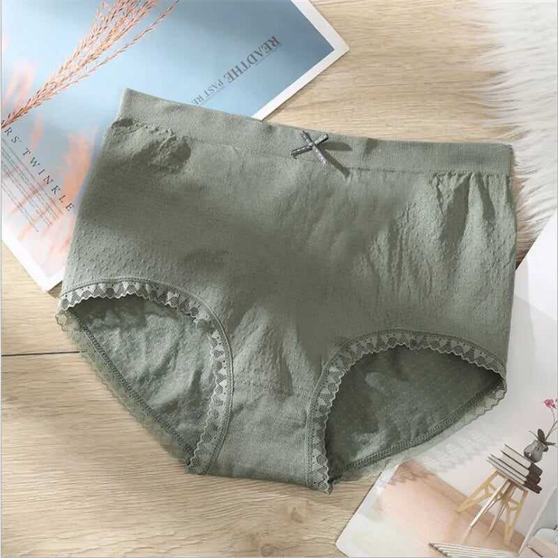 LaceyBreeze Mid-Waist Breathable Panties - Assorted Colors