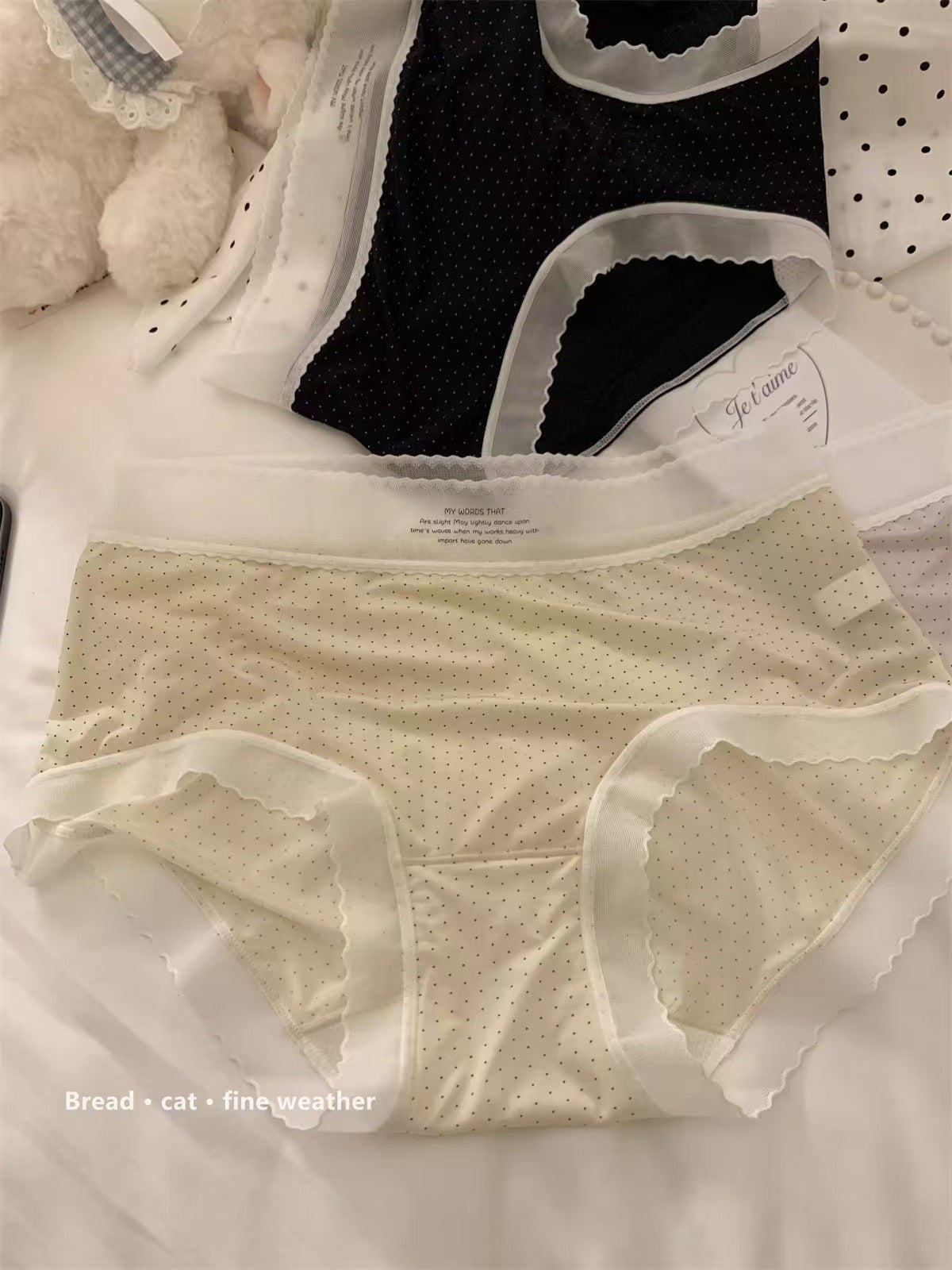 Dotted Ice Silk Buttermilk Panties