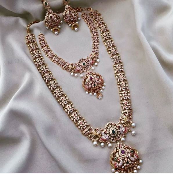 Long and Short Haram with matching earrings